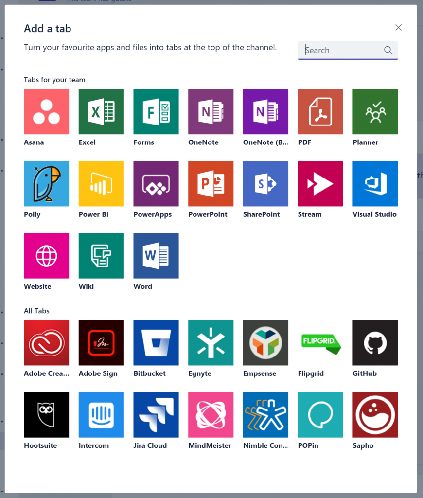 Microsoft Teams Add Tab